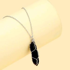 Black Obsidian Pendant with Silver chain